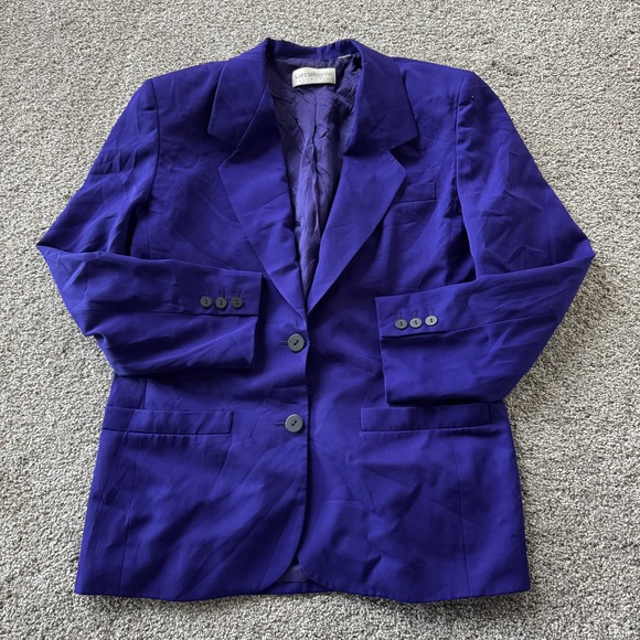 Liz Claiborne Pants - Liz Claiborne Blazer Jacket Womens L Purple Woven Lined Career Workwear Office